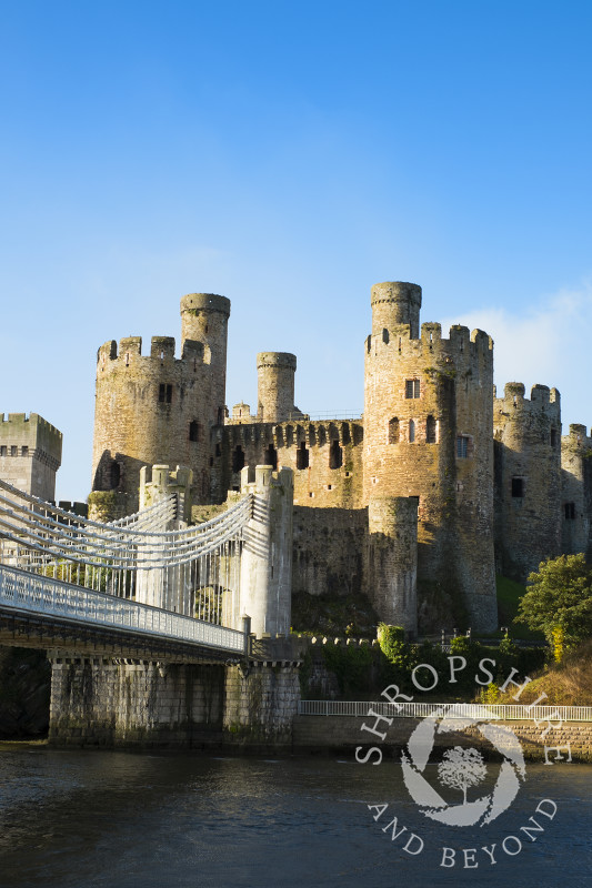 Medieval Conwy Castle in Conway, North Wales.