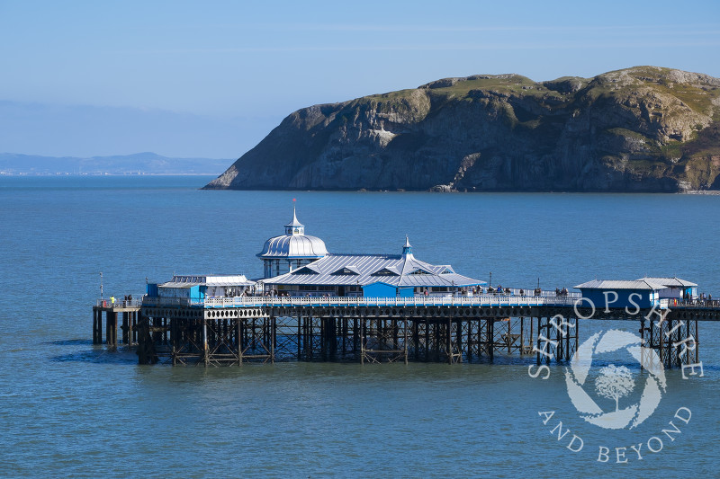 Llandudno Pier and the Little Orme, Llandudno, north Wales.