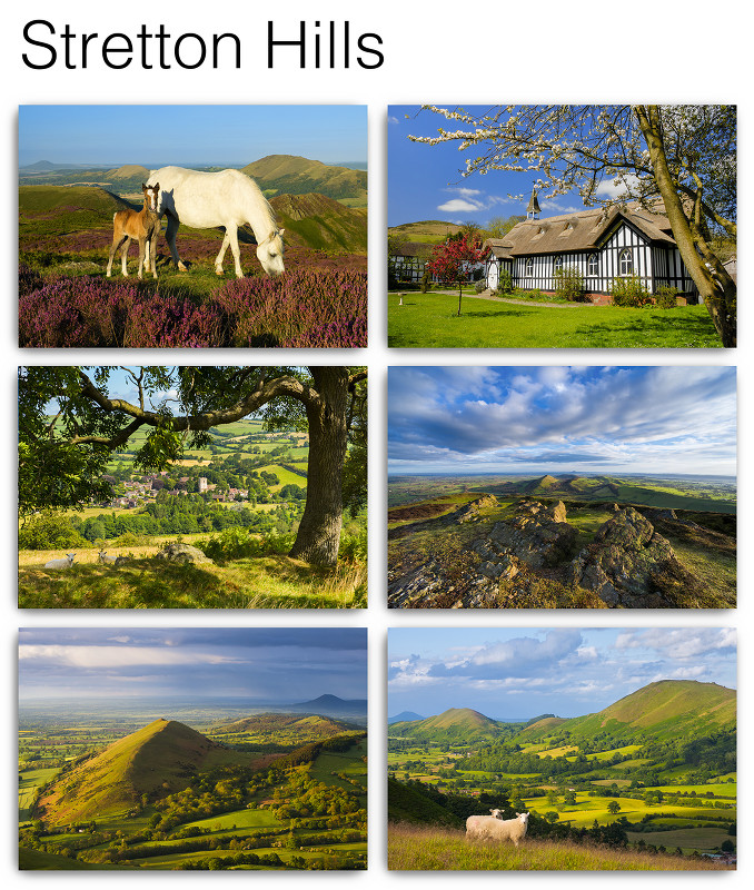 Pack of 6 Stretton Hills Postcards