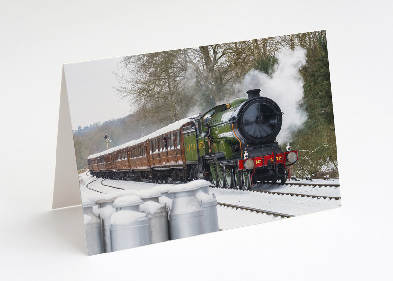 LNER steam locomotive 8572 at Hampton Loade, Shropshire, on the Severn Valley Railway.