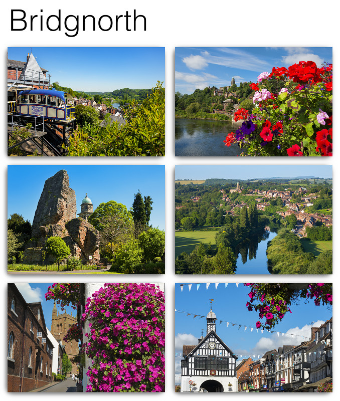 Pack of six Bridgnorth Postcards