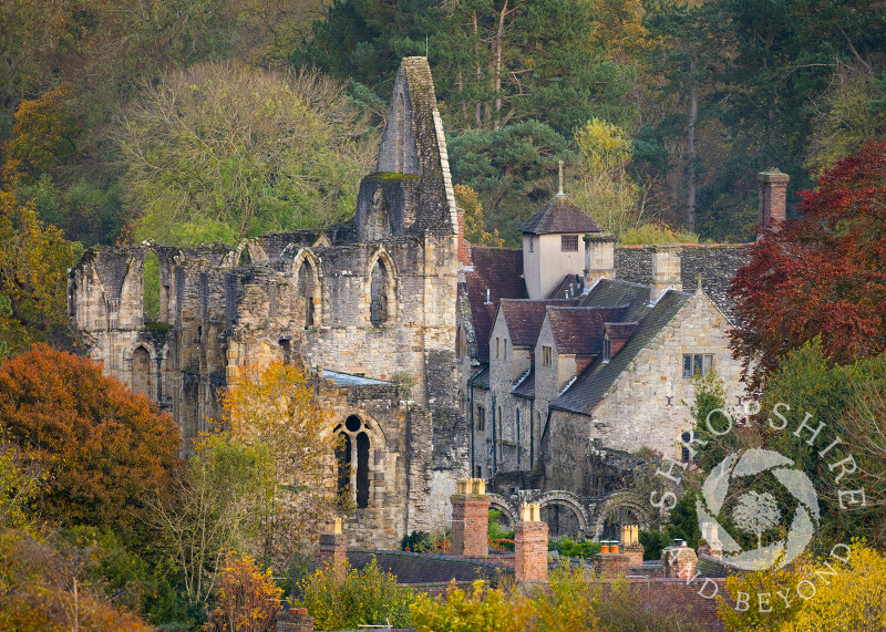 Autumn at Wenlock Priory, Much Wenlock, Shropshire.