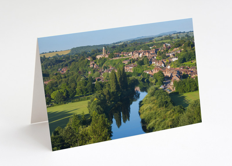 Bridgnorth and the River Severn seen from High Rock, Shropshire.