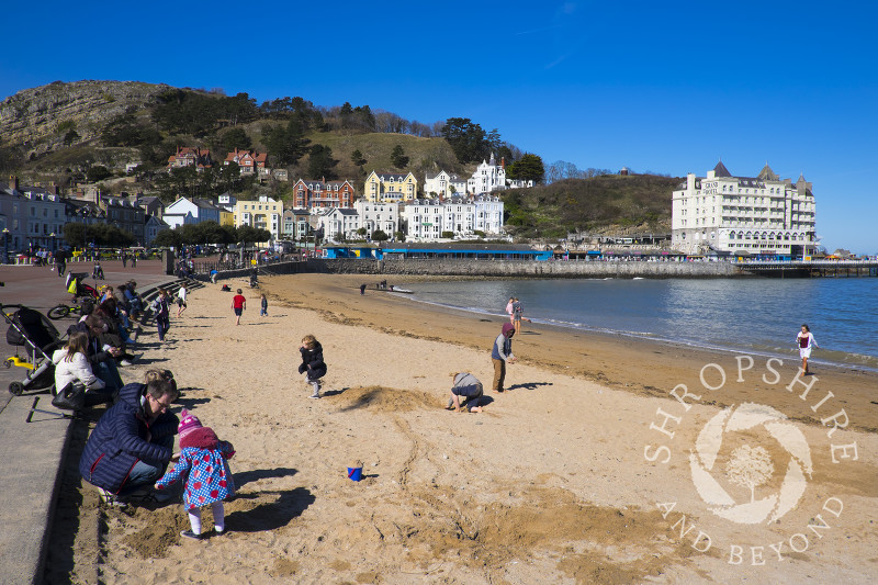 The seafront at Llandudno, North Wales.