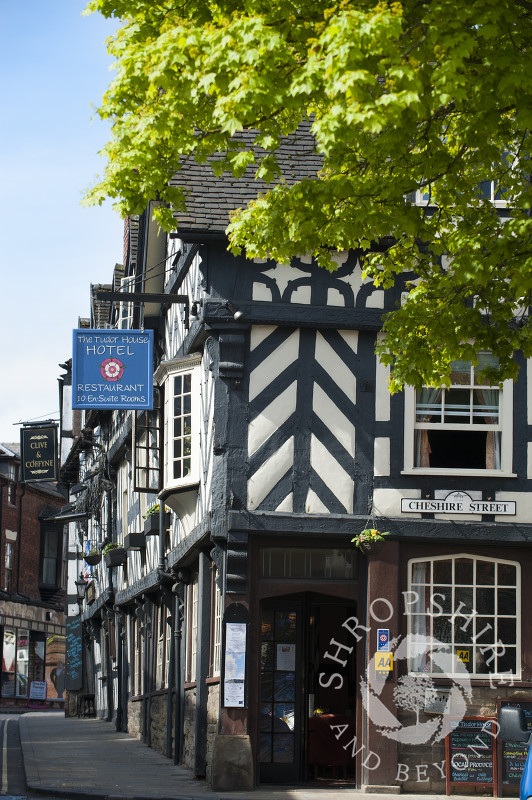 The Tudor House Hotel at Market Drayton, Shropshire, England.