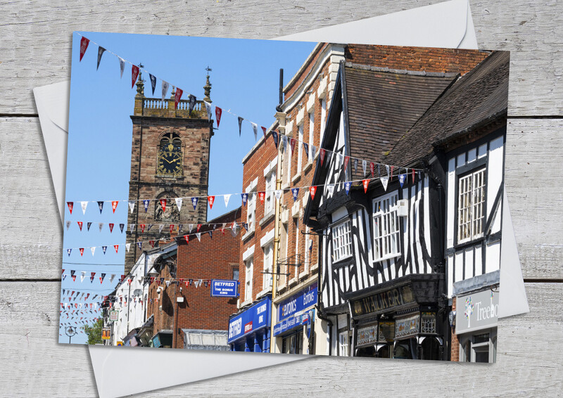 High Street and St Alkmund’s Church, Whitchurch, Shropshire.