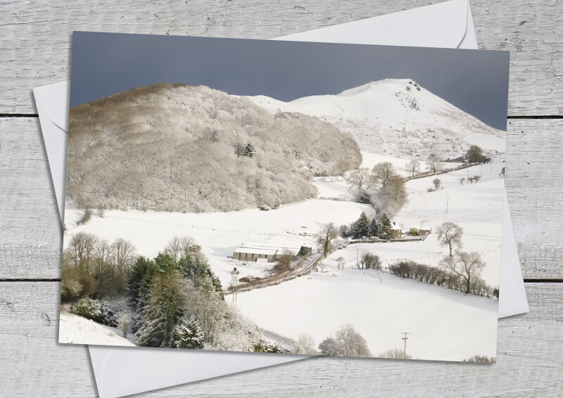 Winter on Helmeth Hill and Caer Caradoc, Church Stretton, Shropshire.