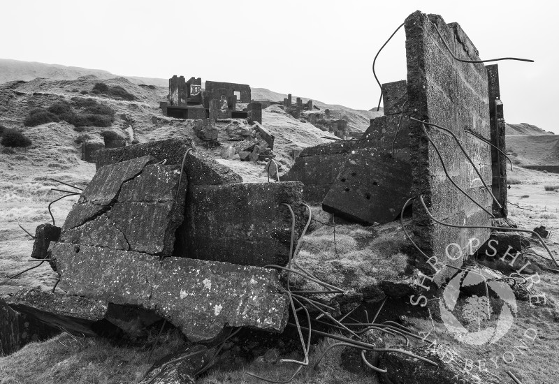 Mining remains on Titterstone Clee, Shropshire.