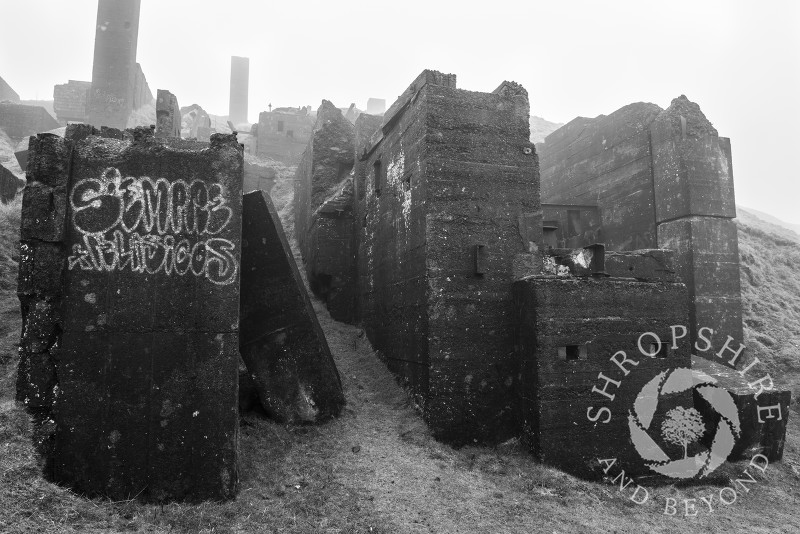 Mining remains on Titterstone Clee, Shropshire.