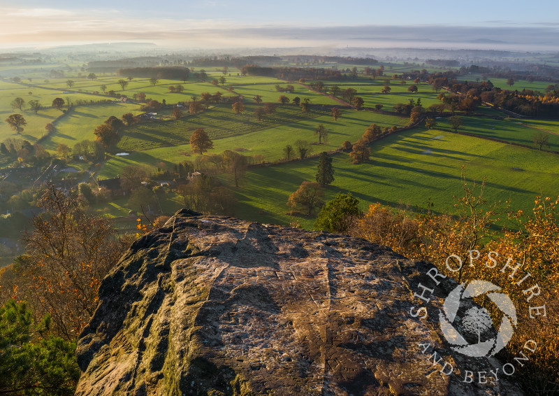 Early morning light over north Shropshire, seen from Grinshill Hill.