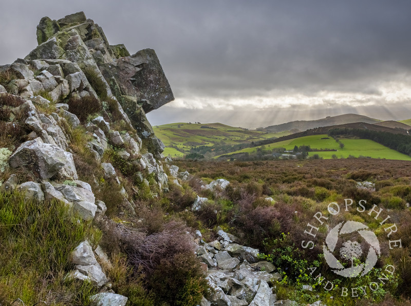 A stormy afternoon on the Stiperstones looking towards Heath Mynd, Shropshire.
