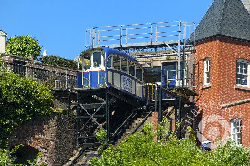 The Cliff Railway at Bridgnorth, Shropshire, England.