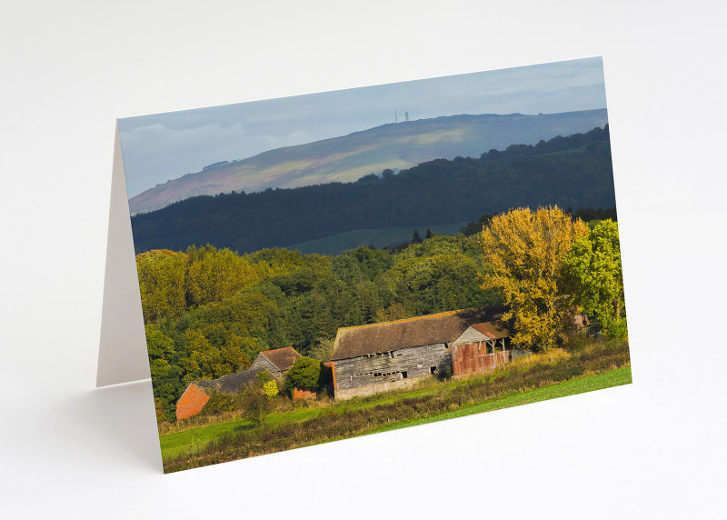 Barn at Bromfield beneath Brown Clee, Shropshire.