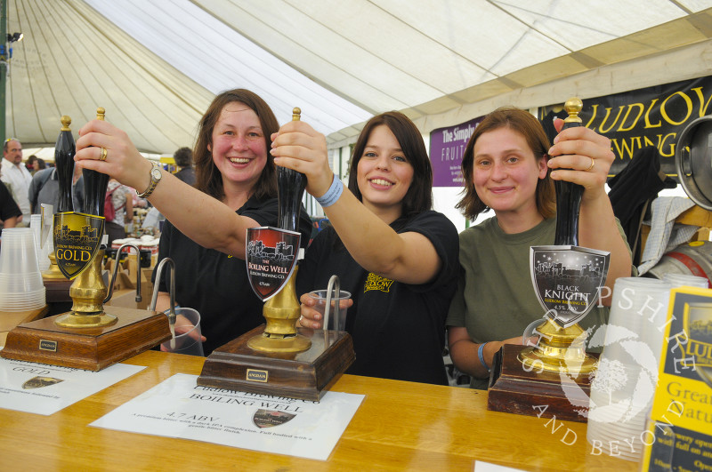 Ludlow Brewing Company stand at Ludlow Food Festival, Shropshire, England.