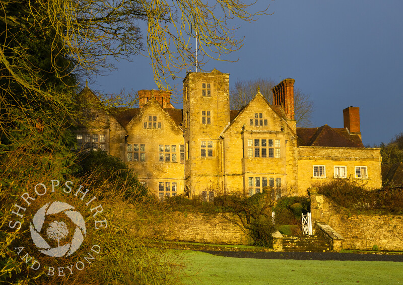 Shipton Hall, an Elizabethan manor house, near Much Wenlock, Shropshire.