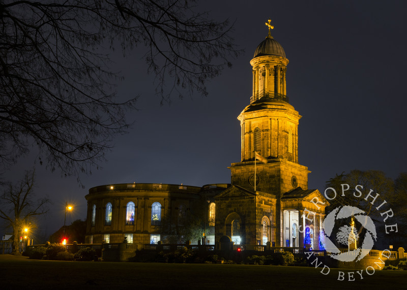 Christmas at St Chad's Church, Shrewsbury, Shropshire.