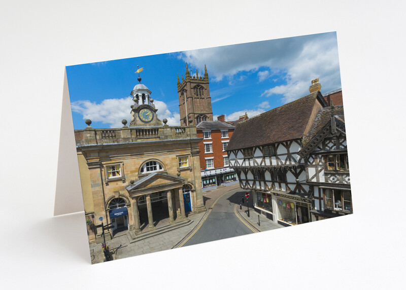 The Buttercross and Broad Street, Ludlow, Shropshire.