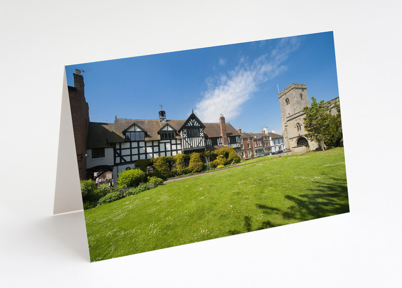 The Guildhall and Holy Trinity Church, Much Wenlock, Shropshire.