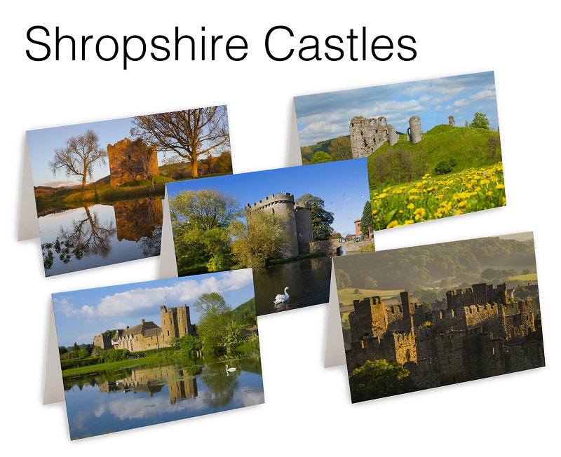 5 Shropshire Castles Greetings Cards