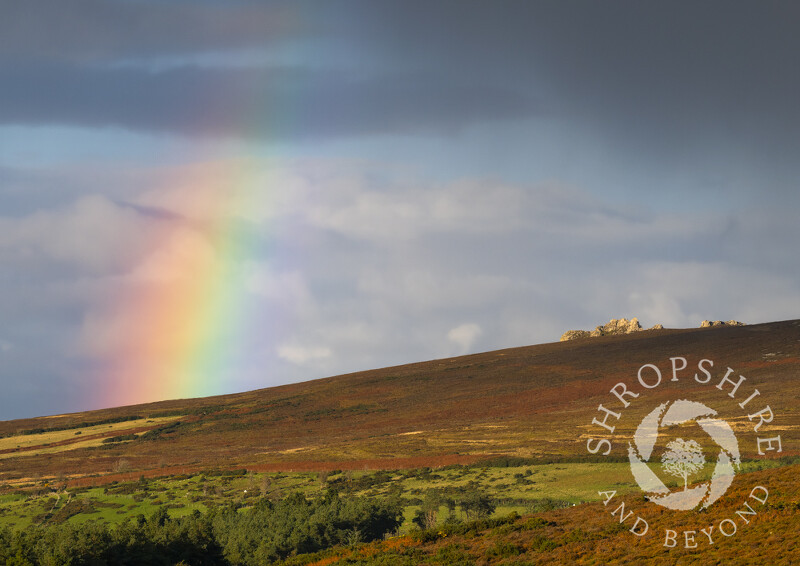 Rainbow over the Devil's Chair, Stiperstones, Shropshire.