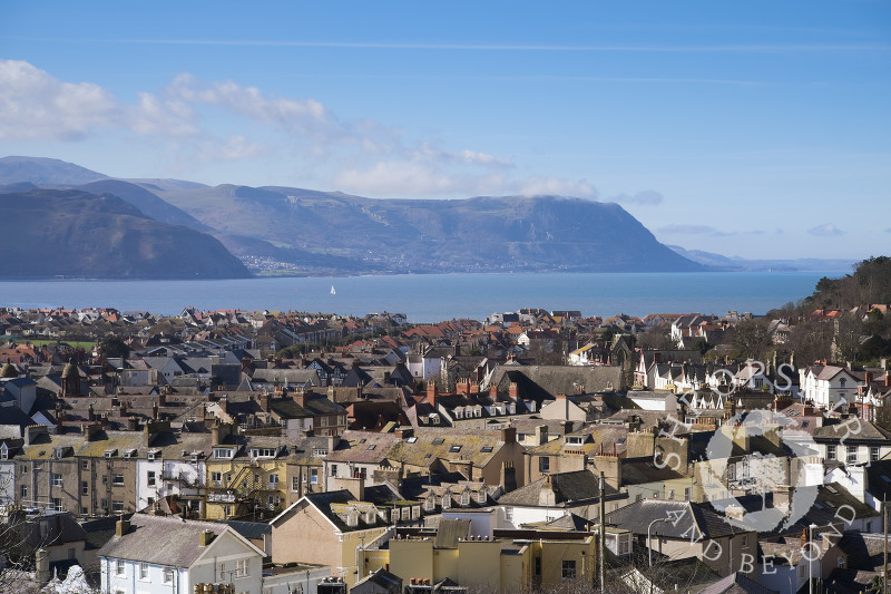 The view from Happy Valley looking down on Llandudno, North Wales.