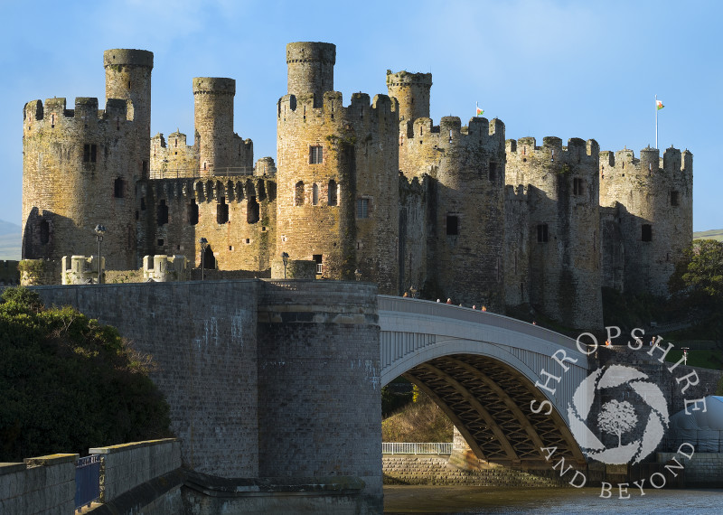 Medieval Conwy Castle in Conway, North Wales.