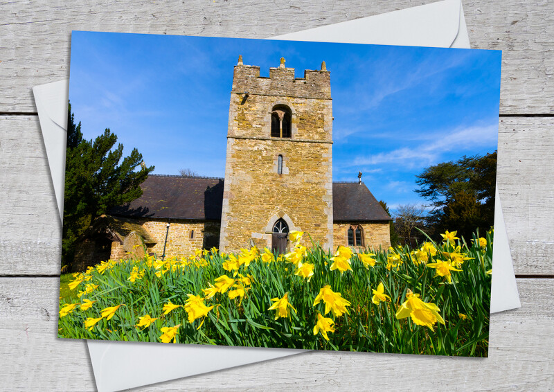 Springtime beneath Wenlock Edge at St Edith's Church, Eaton-under-Heywood, Shropshire