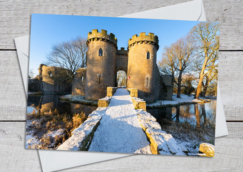 Winter at Whittington Castle, near Oswestry, Shropshire.