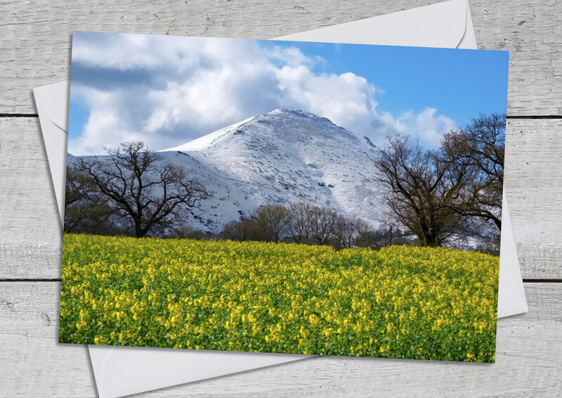 Spring snow on Caer Caradoc, near Church Stretton, Shropshire.